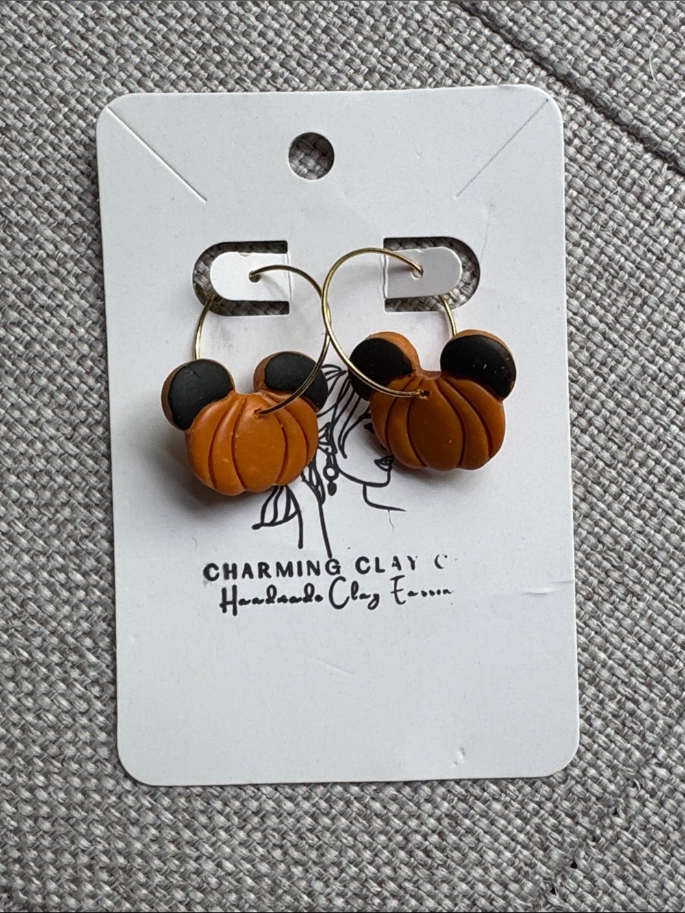 Mickey Ears Pumpkin Earrings
